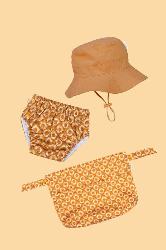 Swim Nappy + Wet Bag + Hat Bundle - DAISY DAZE Bundles Kiin ® 