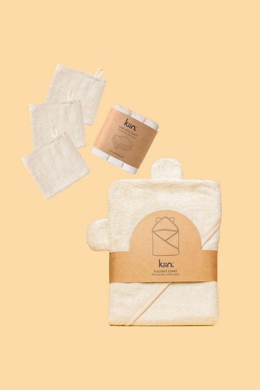 Towel + Wash Cloth Bundle - IVORY Bundles Kiin ® 