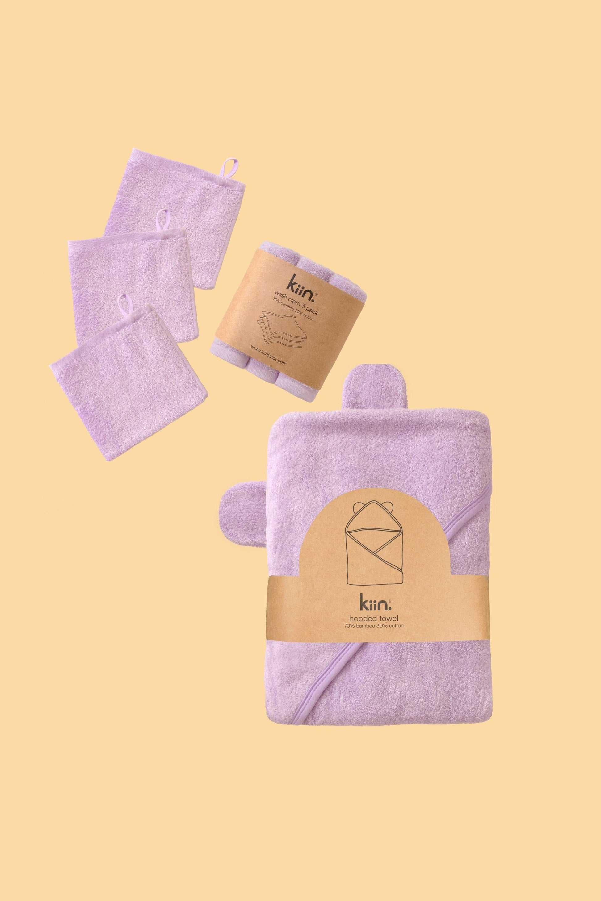 Towel + Wash Cloth Bundle - LILAC Bundles Kiin ® 