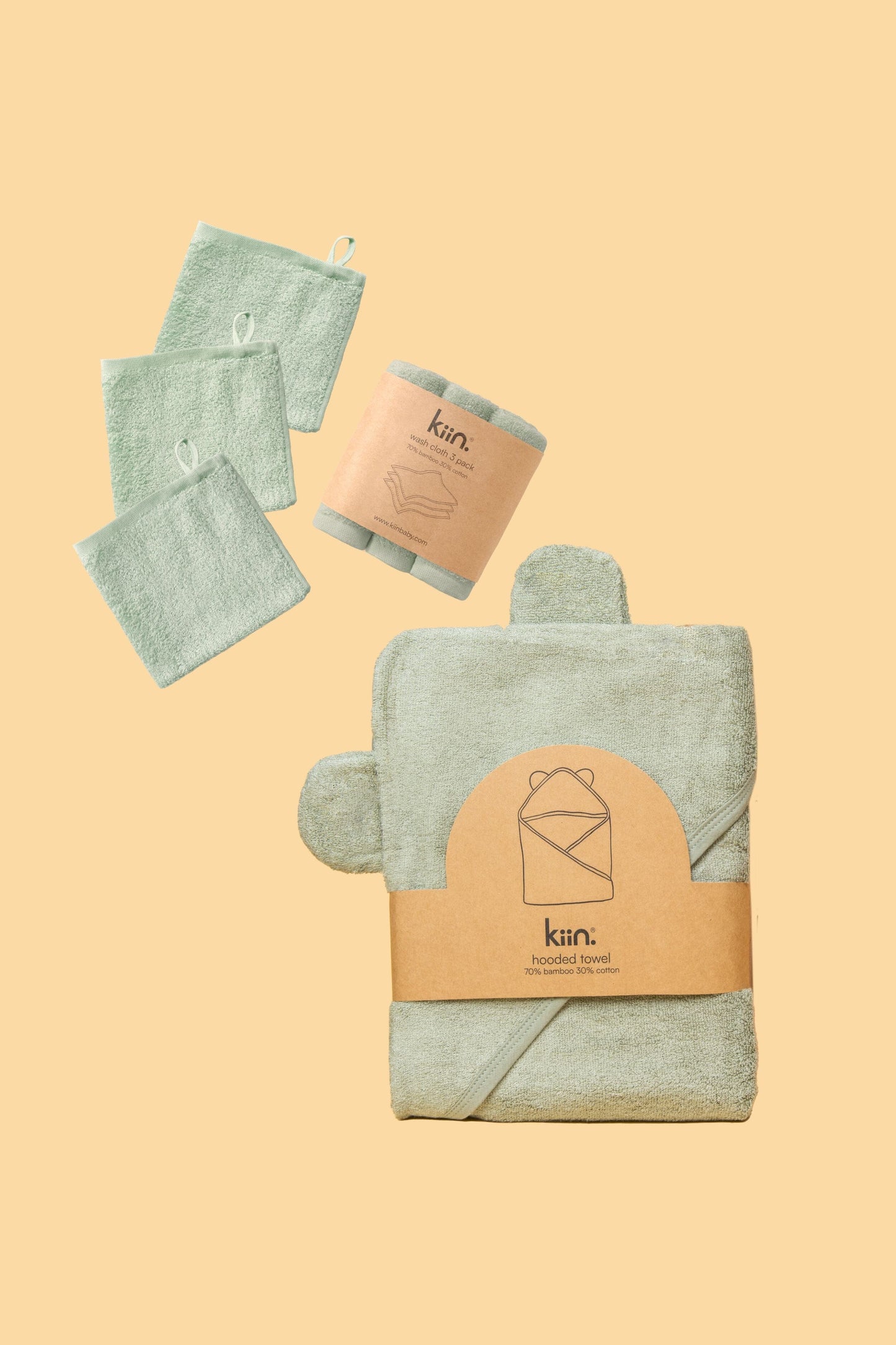 Towel + Wash Cloth Bundle - SAGE Bundles Kiin ® 