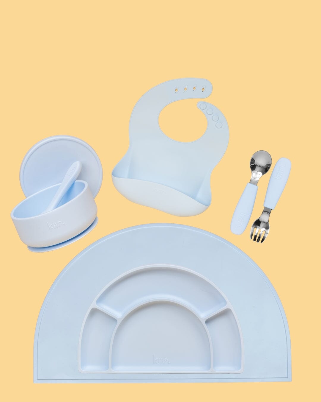 Ultimate Silicone Feeding Bundle - Pastel Sky Bundles Kiin ® 